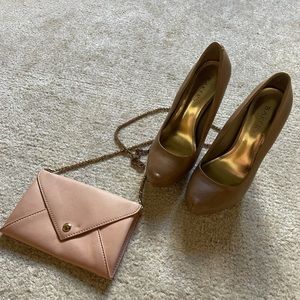 Taupe bakers platform stilettos sz 6